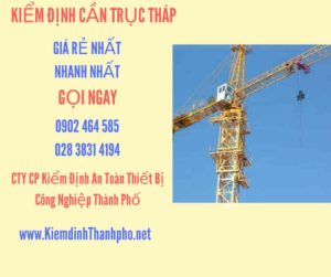 Hình ảnh kiểm định Cần trục tháp