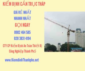 Hình ảnh kiểm định Cần trục tháp