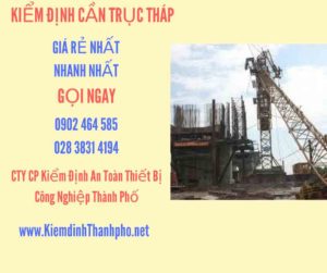 Hình ảnh kiểm định Cần trục tháp