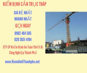 Hình ảnh kiểm định Cần trục tháp