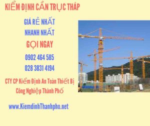 Hình ảnh kiểm định Cần trục tháp