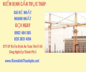 Hình ảnh kiểm định Cần trục tháp