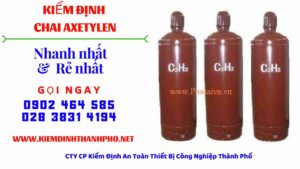 Hình ảnh kiểm định Chai Axetylen