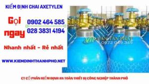 Hình ảnh kiểm định Chai Axetylen