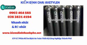 Hình ảnh kiểm định Chai Axetylen