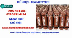 Hình ảnh kiểm định Chai Axetylen