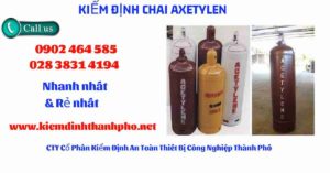 Hình ảnh kiểm định Chai Axetylen