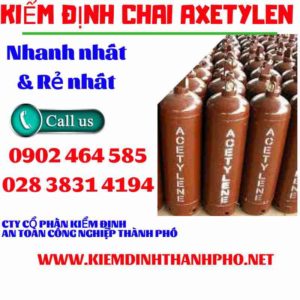 Hình ảnh kiểm định Chai Axetylen