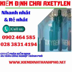 Hình ảnh kiểm định Chai Axetylen