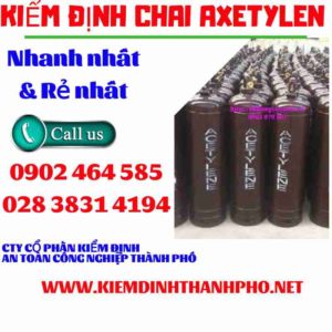 Hình ảnh kiểm định Chai Axetylen