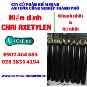 Hình ảnh kiểm định Chai Axetylen