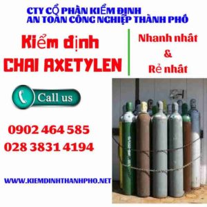 Hình ảnh kiểm định Chai Axetylen