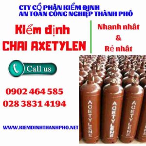 Hình ảnh kiểm định Chai Axetylen