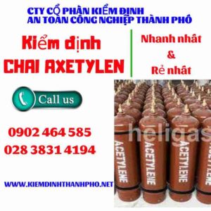 Hình ảnh kiểm định Chai Axetylen