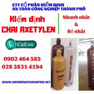 Hình ảnh kiểm định Chai Axetylen