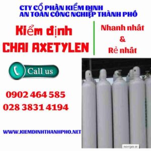 Hình ảnh kiểm định Chai Axetylen