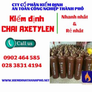 Hình ảnh kiểm định Chai Axetylen