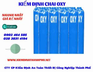 Hình ảnh kiểm định Chai Oxy