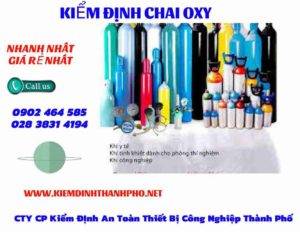 Hình ảnh kiểm định Chai Oxy