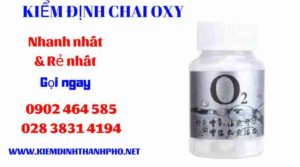 Hình ảnh kiểm định Chai Oxy