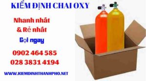 Hình ảnh kiểm định Chai Oxy