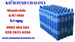 Hình ảnh kiểm định Chai Oxy