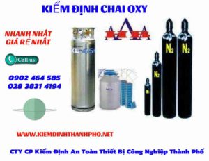 Hình ảnh kiểm định Chai Oxy