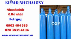 Hình ảnh kiểm định Chai Oxy