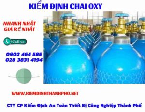 Hình ảnh kiểm định Chai Oxy