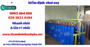 Hình ảnh kiểm định Chai Oxy