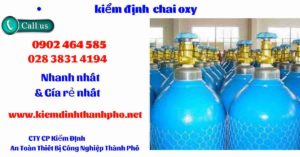 Hình ảnh kiểm định Chai Oxy