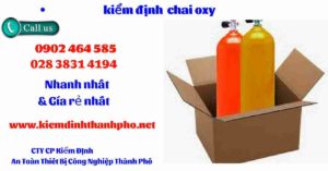 Hình ảnh kiểm định Chai Oxy