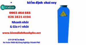 Hình ảnh kiểm định Chai Oxy