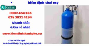 Hình ảnh kiểm định Chai Oxy