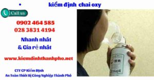 Hình ảnh kiểm định Chai Oxy