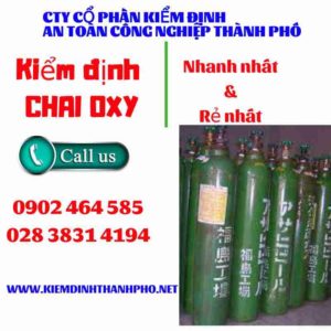 Hình ảnh kiểm định Chai Oxy