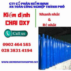 Hình ảnh kiểm định Chai Oxy