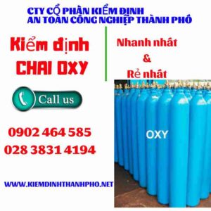 Hình ảnh kiểm định Chai Oxy