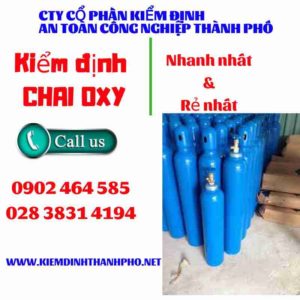 Hình ảnh kiểm định Chai Oxy