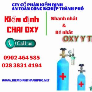 Hình ảnh kiểm định Chai Oxy