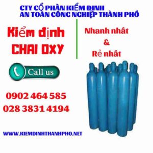 Hình ảnh kiểm định Chai Oxy