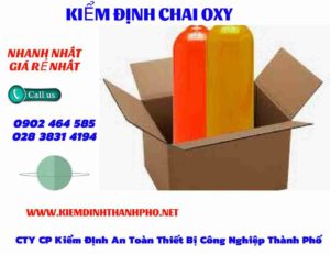 Hình ảnh kiểm định Chai Oxy