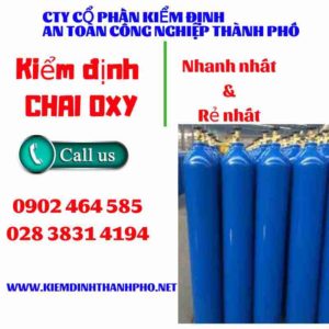 Hình ảnh kiểm định Chai Oxy