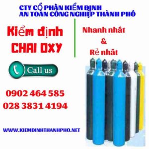 Hình ảnh kiểm định Chai Oxy