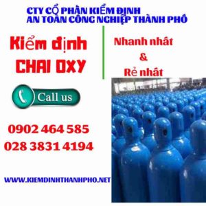 Hình ảnh kiểm định Chai Oxy