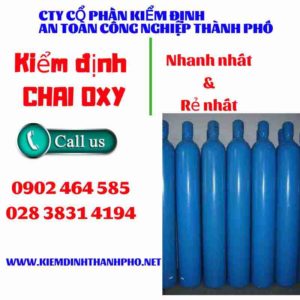 Hình ảnh kiểm định Chai Oxy