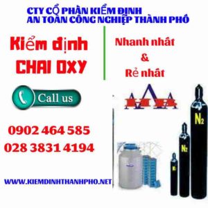 Hình ảnh kiểm định Chai Oxy