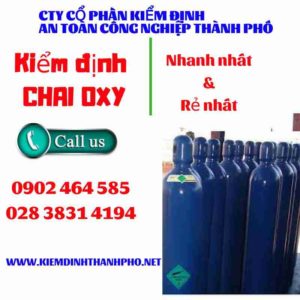 Hình ảnh kiểm định Chai Oxy