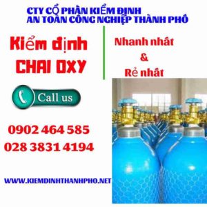 Hình ảnh kiểm định Chai Oxy