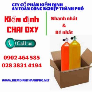 Hình ảnh kiểm định Chai Oxy